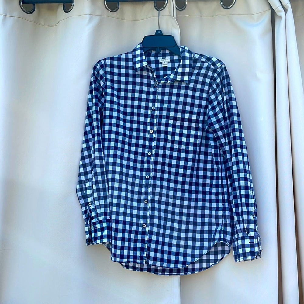 Gingham button down shirt